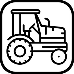 Tractor vector icon style