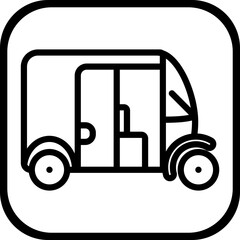 Rickshaw vector icon style