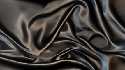 Fototapeta premium Classic Black Satin Fabric Texture - Seamless Plain Background