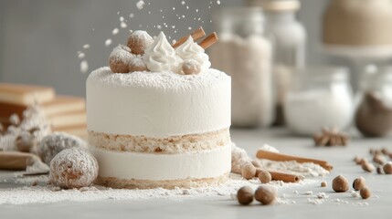 Delicious cake with decorative icing and gourmet baking ideas for dessert inspiration