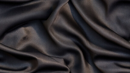 Fototapeta premium Satin Fabric Texture in Classic Black