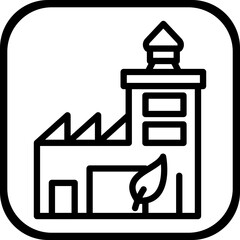 Green Factory vector icon style