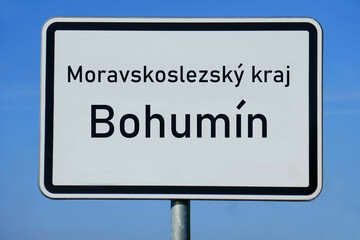 Ortsschild Moravskoslezský kraj Bohumín