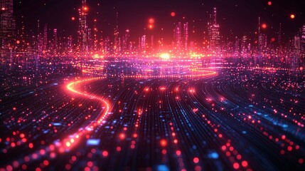 abstract background, technology, information flow