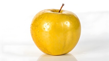 Golden apple with shine