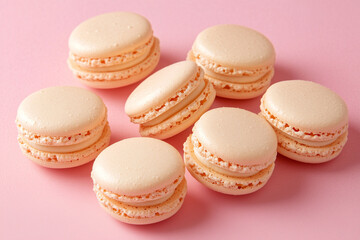 colorful macaroons on table