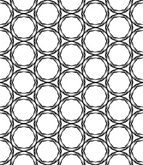 Black and white seamless abstract pattern. Background and backdrop. Grayscale ornamental design.