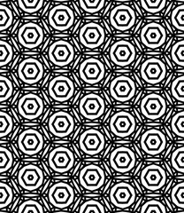 Black and white seamless abstract pattern. Background and backdrop. Grayscale ornamental design.