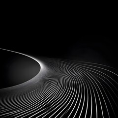 Abstract Black and White Swirling Lines Background Design