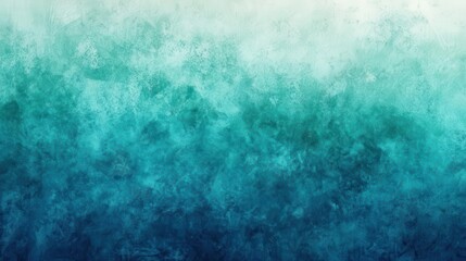 Obraz premium ethereal blue-green gradient dissolving into cosmic mist, featuring dynamic noise patterns and luminescent particles creating an otherworldly atmospheric design