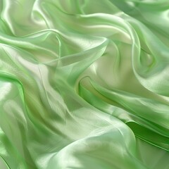 Fototapeta premium light transparent silk green fabric, Soft-touch material is available in a rainbow of colors to blend with the latest designs of your projects
