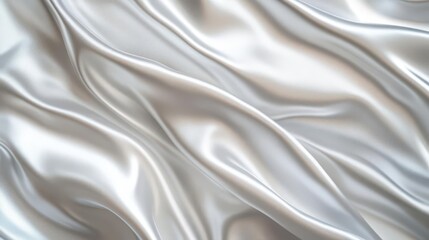 Obraz premium ethereal silver gradient with delicate metallic ripples, flowing transitions from pearl white to platinum gray, subtle shimmering texture, elegant minimalist design