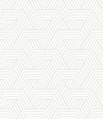 Seamless geometric pattern. Modern background with hexagons of thin threads.