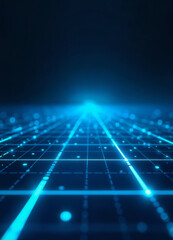 Obraz premium Futuristic Digital Blueprint with Glowing Nodes
