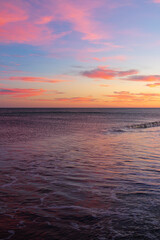 sunset over the mediterranean sea