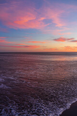 sunset over the mediterranean sea