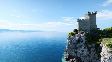 Fototapeta premium Coastal Castle Ruins