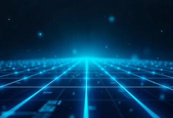 Obraz premium Glowing Digital Network Connection Design