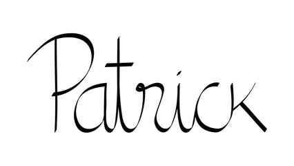 Black handwritten male name 