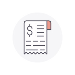 Bill Icon vector icon stock illustration