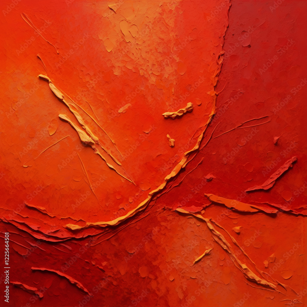 Fototapete Abstract composition with warm colors depicting energy and movement in a textured background.