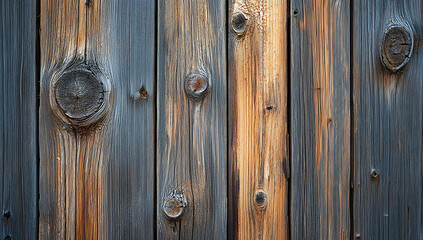 Close-up view of a weathered wooden plank wall