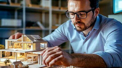 Hand holding keys in front of a modern house. Delight visible in new property ownership. Sunny day enhances the home's appealing exterior. Ideal setting for settling down. Symbolizes security,