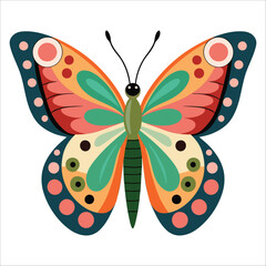 Cute beautiful color butterfly logo vector 24