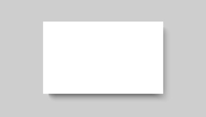 Business card mockup for your design template. Blank empty credit card mockup. Blank white gift card paper placeholder mockup