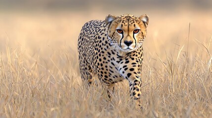 Naklejka premium Cheetah in African Grassland