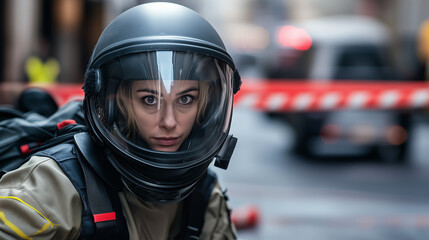 Female Bomb Disposal Specialist in Action