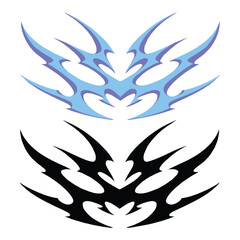 tribal element y2k vector illustration