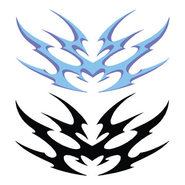 tribal element y2k vector illustration
