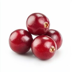 Obraz premium Fresh Cranberries Close-up on White Background