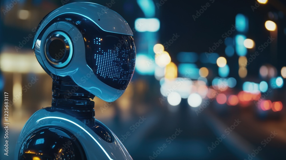 Poster ai chatbot technology enhancing customer service communication on digital interface with available s
