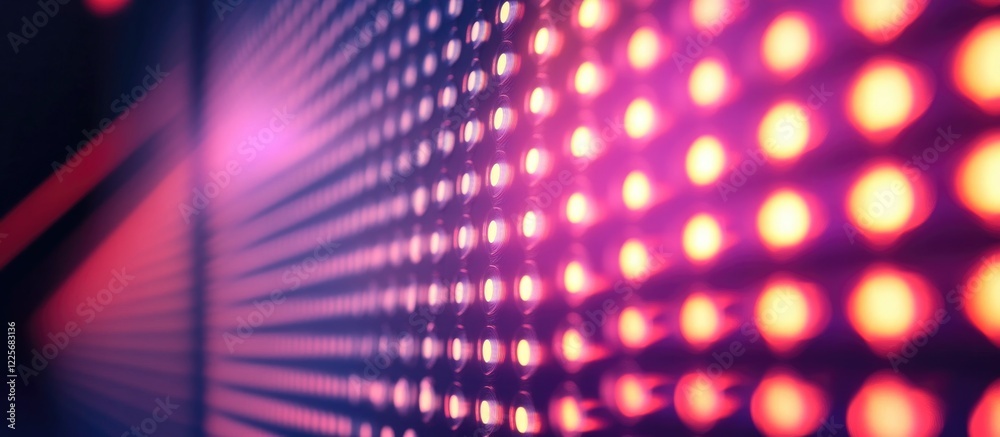 Poster futuristic led display background with vibrant colors and space for custom text