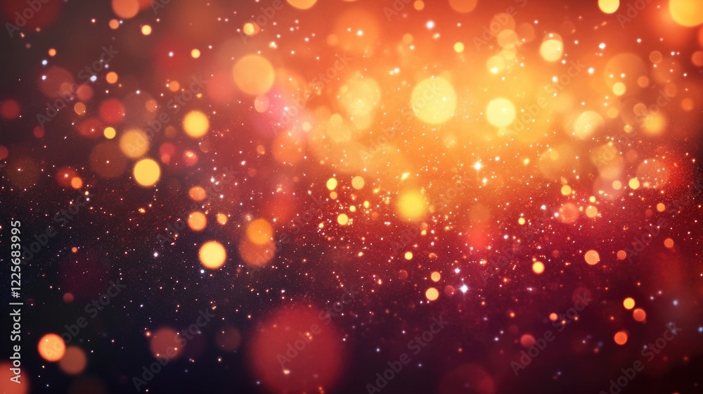 Poster cosmic light abstract background with sparkling stars and bokeh effect for text overlay or design el