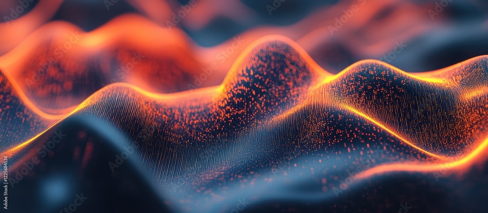 Wall mural abstract flowing wavy lines background with vibrant colors and blurred effect ideal for presentation