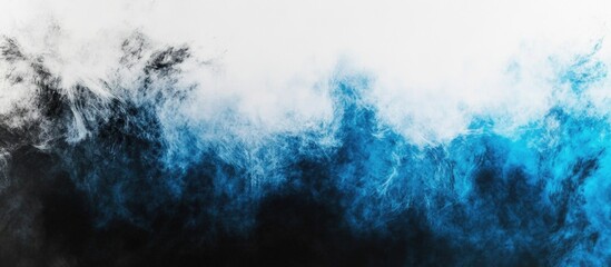 Obraz premium Blue Black and White Abstract Background with Vibrant Swirls and Empty Space for Text or Overlays Ideal for Creative Projects