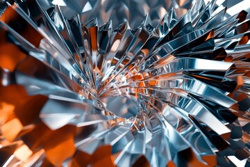 Abstract Metallic Spiral Structure Design