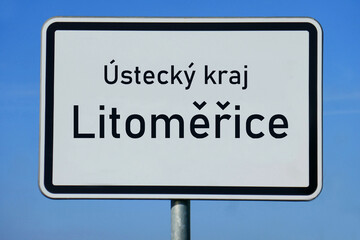 Ortsschild Ústecký kraj Litoměřice
