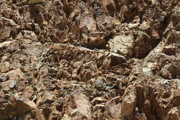 Details of a dry soil in an arid climate.