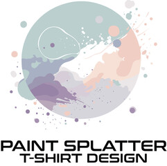 Paint Splatter Vector T Shirt Design