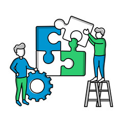 Team Work Icon. Collaboration and Group Effort Illustration for Business and Projects.