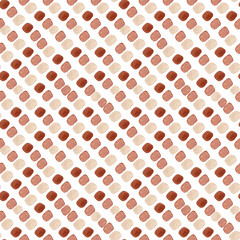 Watercolor brown spots. Coffee tones palette. Seamless diagonal abstract pattern. Watercolor illustration for your design
