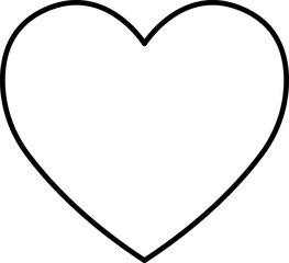 Heart icon. Single hand drawn heart, love, romance, wedding. Shape heart lineart. Sketch heart. Symbol love. Heart fashion Simple Vector icon on white background.