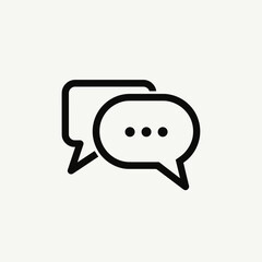 Vector communication symbols illustrating dialogue and interaction, connectivity