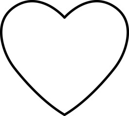 Heart icon. Single hand drawn heart, love, romance, wedding. Shape heart lineart. Sketch heart. Symbol love. Heart fashion Simple Vector icon on white background.