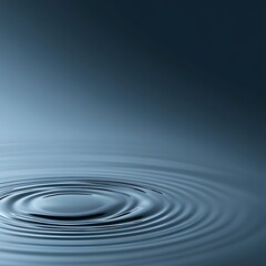 Abstract Water Ripple: Calming Blue Liquid Drop Circles