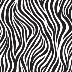 Seamless Zebra Skin Texture - Bold Striped Animal Print Design